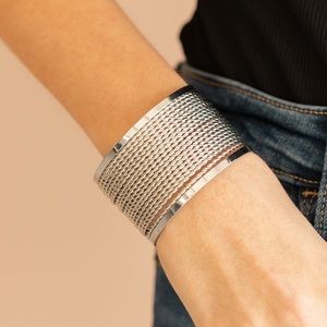 Paparazzi Stacked Sensation Silver Bracelet